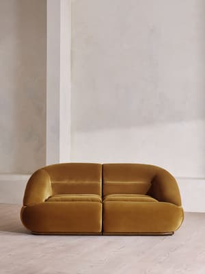 Edison Modular Sofa - Three Seater - Velvet - Mustard US - Listing Image