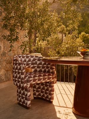 Morrell Outdoor Dining Chair - Geometric - Maroon - US - Listing Image