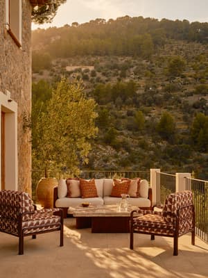 Odell Outdoor Three Seater Sofa - Off White - UK - Listing Image