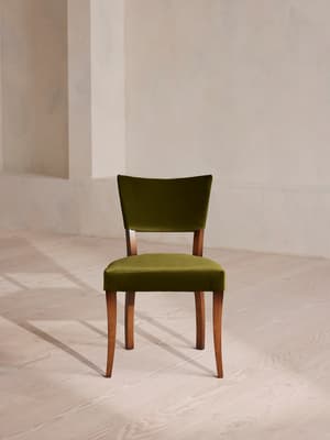Pair of Molina Dining Chairs - Velvet - Olive - UK - Hover Image