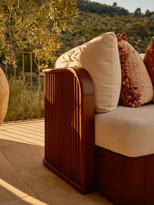Odell Outdoor Sofa - Corner Module - Off White - UK - Hover Image