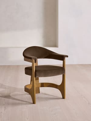 Georgina Dining Chair - Velvet - Chocolate - UK - Listing Image