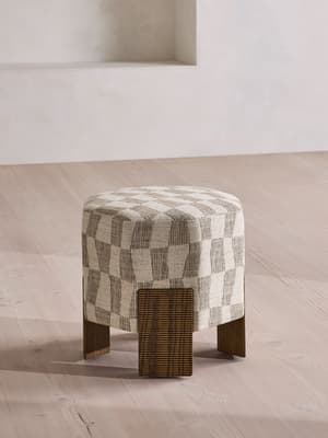Alvin Footstool - Kimber Jacquard - UK - Hover Image