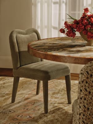 Pair of Keira Dining Chair - Linen Chenille - Sage - US - Listing Image