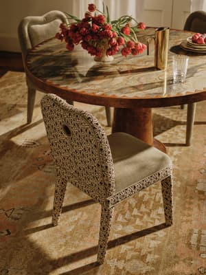 Pair of Keira Dining Chair - Murphy Jacquard - UK - Listing Image