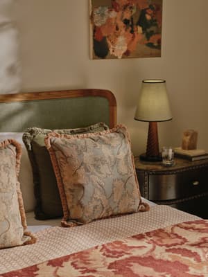 Oakley Square Cushion - Stone - Hover Image