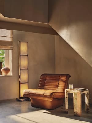 Ewan Armchair - Leather - Chestnut - UK - Hover Image