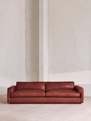 Mossley Four Seater Sofa - Leather - Sangria - US - Listing Image