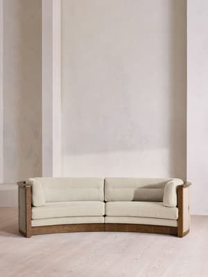 Belmont Sofa - Three Seater - Linen - Bisque - UK - Hover Image