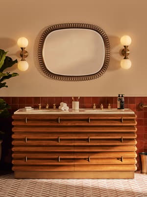 Todd Wall Mirror - Antique Brass - Listing Image
