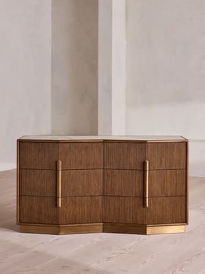Silvio Six Drawer Dresser - Royal Diana Marble - Hover Image