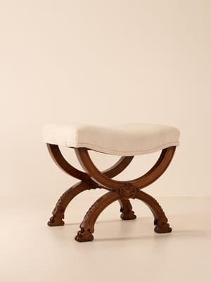 Vintage Carved Stool - England - Listing Image