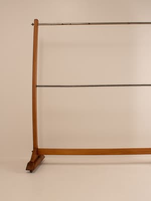 Vintage Clothes Stand - Beech and Nickel - France - Hover Image