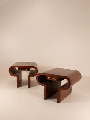 Vintage Pair of Bedside Tables - Mahogany - France - Listing Image
