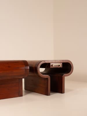 Vintage Pair of Bedside Tables - Mahogany - France - Hover Image