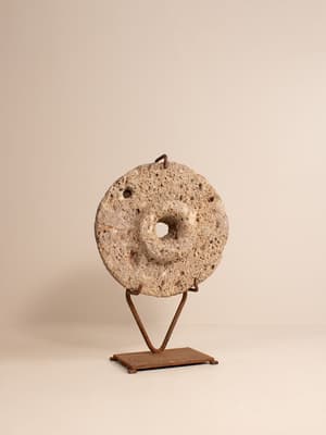 Vintage Wheel Sculpture - Stone - France - Listing Image