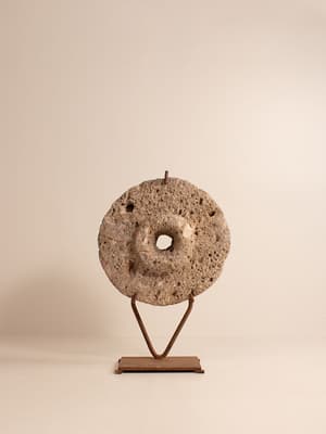 Vintage Wheel Sculpture - Stone - France - Hover Image
