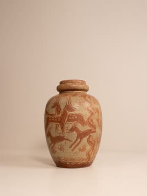 Vintage Painted Vase - Ceramic - Listing Image