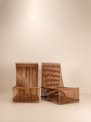 Vintage Pair of Decorative Chairs - Bamboo - Listing Image