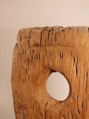 Vintage Weathered Sculpture - Wood - Hover Image