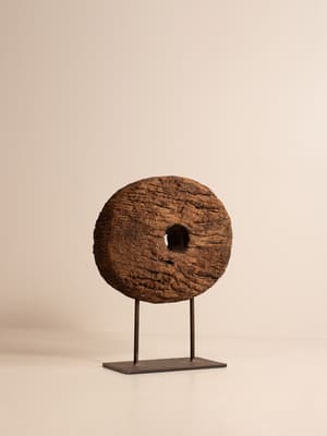 Vintage Sculptural Wheel - Wood - France - Listing Image