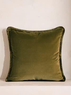 Margeaux Square Cushion - Olive - Listing Image