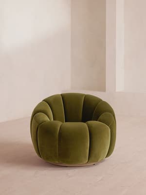 Garret Armchair - Velvet - Olive - US - Hover Image
