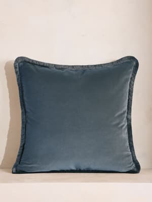 Margeaux Large Square Cushion - Grey Blue - Listing Image
