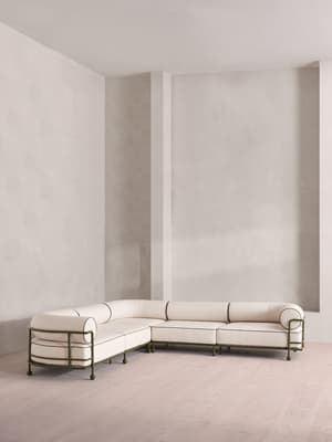 Gaspard Sofa - Corner Sofa - Off White - UK - Hover Image