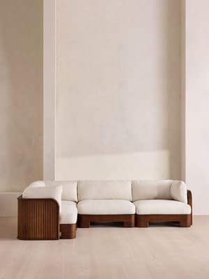 Odell Outdoor L-Shape Sofa - Off White - UK & EU - Hover Image