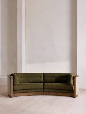 Belmont Sofa - Three Seater - Linen - Olive - UK - Hover Image
