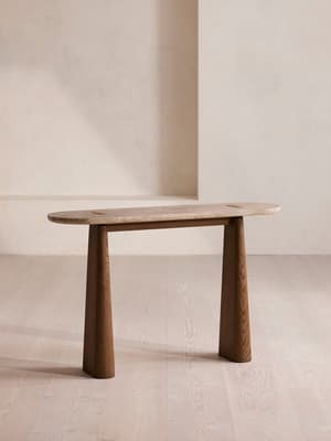 Althea Console Table - Silver Travertine - Hover Image