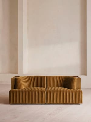 Hamish Modular Sofa - Three Seater - Velvet - Mustard - Listing Image