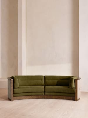 Belmont Sofa - Three Seater - Linen - Olive - US - Hover Image