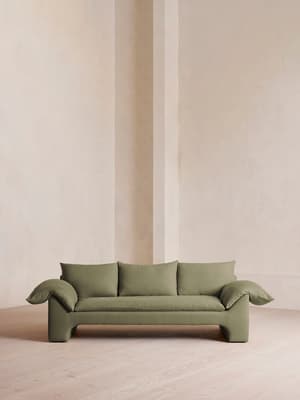 Wyatt Three Seater Sofa - Linen - Sage - US - Listing Image