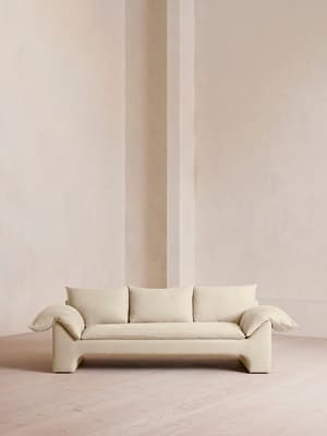 Wyatt Three Seater Sofa - Linen - Bisque - Listing Image