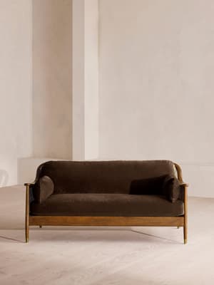 Atlanta Three Seater - Velvet - Chocolate Brown - US - Hover Image