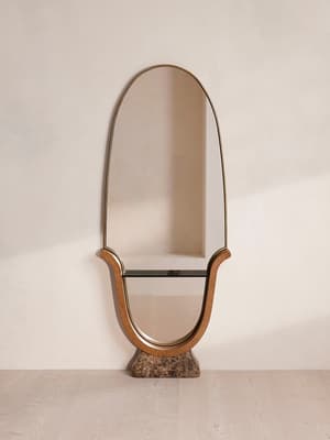 Brodie Floor Mirror - Oak & Marble - Listing Image