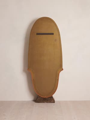 Brodie Floor Mirror - Oak & Marble - Hover Image