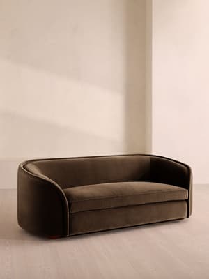 Conall Three Seater Sofa - Velvet - Chocolate - Listing Image