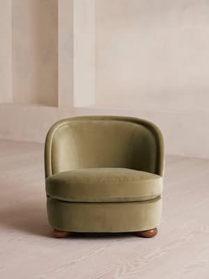 Blair Tub Armchair - Velvet - Lichen - US - Hover Image