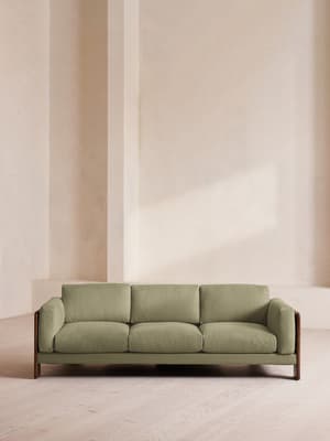 Marcia Three Seater Sofa - Linen - Sage - Listing Image