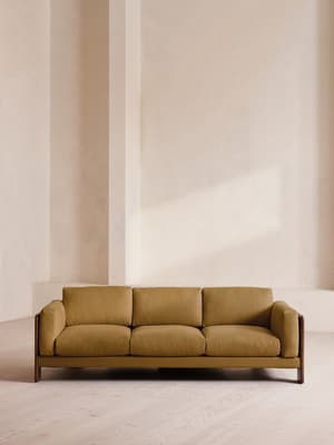 Marcia Three Seater Sofa - Linen - Ochre - Listing Image