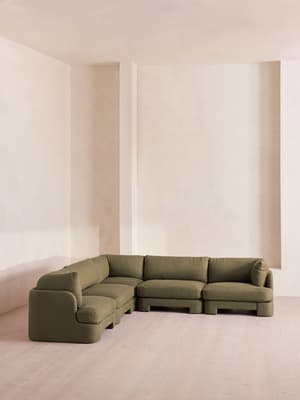 Odell Modular Sofa - Corner Sofa - Linen - Sage - Hover Image