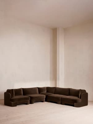 Odell Modular Sofa - Corner Sofa - Velvet - Chocolate - Listing Image