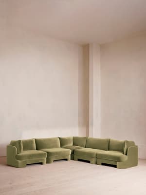 Odell Deeper Sit Modular Sofa - Corner Sofa - Velvet Lichen UK - Listing Image