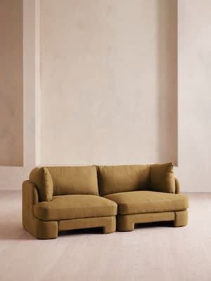Odell Modular Sofa - Three Seater - Linen - Ochre - Hover Image