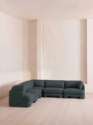 Odell Modular Sofa - Corner Sofa - Linen - Prussian Blue - Hover Image