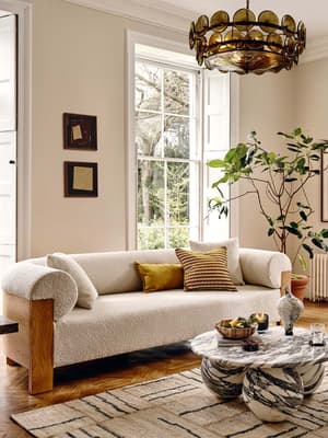 Eldon Three Seater Sofa - Oak - Boucle Natural - Listing Image