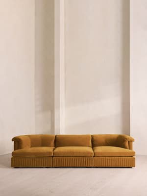 Oona Modular Sofa - Four Seater - Velvet Mustard UK - Listing Image